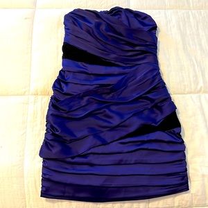 Express purple strapless dress size 4